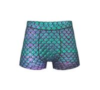 SABFWF Ropa interior cómoda para hombre, con estampado de sirena, color verde azulado, calzoncillos tipo bóxer versátiles, elección perfecta para la moda de los hombres, Negro, L