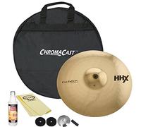 Sabian HHX Evolution Crash 11606XEB de 16 pulgadas con bolsa para platillos ChromaCast de 20 pulgadas y accesorios