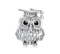 Sabio Búho encanto plata esterlina 925 encanto se adapta para pulsera Pandora, SCC3128