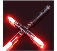 Sable de Luz Black Series de Combate para Adultos Jedi Sith Luke Light Sabre Force FX Heavy Dueling Recargable Cambio de Color de Sonido FOC Bloqueo Espada Mango Metal,Red Light