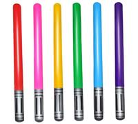 Sable de luz, sábados de luz inflables de 6 Piezas 35 Pulgadas PVC Sabros de inflables para niños Regalos de Sable de Seguros y Divertidos para Decoraciones de Fiestas, Color Variado