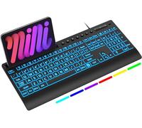 SABLUTE Teclado retroiluminado de impresión grande