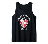 Sabor Divertido y Ver Que el Señor es Bueno Diciendo Camiseta sin Mangas