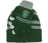Sabor Harry Potter Gorro y Guantes Completos Tamaño Adulto Casa de Slytherin Original 100% Oficial Draco Malfoy Escuela de Magia Hogwarts