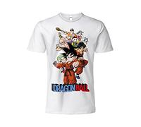 Sabor srl Camiseta Modelo Dragonball Personajes Saga. Blanca. Manga Corta. 100% Algodón. Unisex. Producto Oficial. Tallas para Niño, Adulto y Adolescente, Color blanco., L