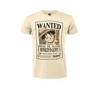 Sabor srl Camiseta One Piece Sombrero de Paja Modelo Wanted Buscado Manga Corta. 100% Algodón. Unisex. Disponible en varios modelos. Tallas de Adulto Niño, XL