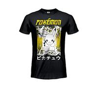 Sabor SRL Camiseta Pika Pika. Camiseta Oficial Negra. Camiseta Unisex. Niño Niño, Negro, 7-8 Years