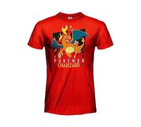 Sabor Srl Camiseta Pokemon original oficial para niño o niño, color rojo - 100% algodón, rojo, 9-10 Años