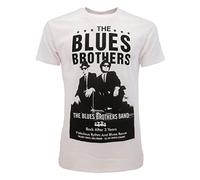 Sabor srl Camiseta The Blues Brothers Original Blanca Producto Oficial Blues Brothers Band Film Cult Camiseta Unisex