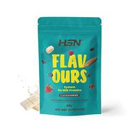 Saborizante para Proteínas Lácteas de HSN | Sabor Chocolate Blanco 200 g = 66 Tomas Por Envase | Para la Dieta Keto y Vegana | Extremadamente Bajo en calorías y azúcar | No-GMO, Sin Gluten