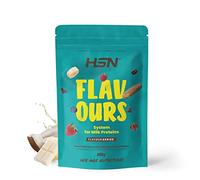 Saborizante para Proteínas Lácteas de HSN | Sabor Chocolate Blanco y Coco 200 g = 66 Tomas Por Envase | Para la Dieta Keto y Vegana | Extremadamente Bajo en calorías y azúcar | No-GMO, Sin Gluten
