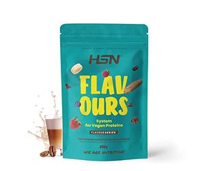 Saborizante para Proteínas Vegetales de HSN | Sabor Café Frappé 200 g = 66 Tomas Por Envase | Para la Dieta Keto y Vegana | Extremadamente Bajo en calorías y azúcar | No-GMO, Sin Gluten