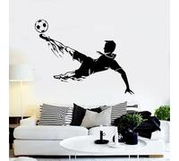 SABORR Etiqueta de la pared del equipo del jugador de fútbol del hogar pegatina de la habitación del arte interior de los deportes de fútbol Mural de PVC
