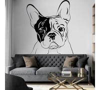 SABORR Pegatina de pared autoadhesiva negra para perro mascota decoración de interiores para el hogar sala de estar dormitorio tienda de mascotas pegatina de animal