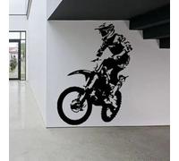 SABORR Vinilo adhesivo para pared de motocicleta, dormitorio, deportes, Motocross, niños, habitación de adolescentes, calcomanía