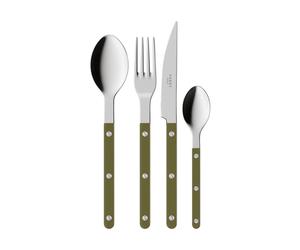 SABRE Paris Juego de cubiertos Bistrot solid. 4 piezas Helecho verde