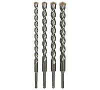 Sabre Tools Juego de brocas SDS Plus de 4 piezas, 12 pulgadas, puntas de carburo para mampostería, para ladrillo, piedra, hormigón, 5/8" x 12", 7/8" x 12", 1" x 12"