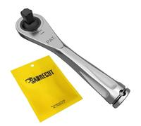 SabreCut 1 x MRSC03 Mini Micro Trinquete 1/4" Cuadrado 6,3mm (1/4") HEX Drive Acero inoxidable Profesional 72 Dientes Llave de trinquete manual