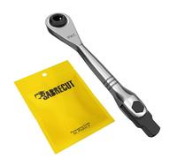 SabreCut 1 x MRSC04 Mini Micro Ratchet 6.3mm (1/4") HEX Ajustable 1/4" Square Drive Acero inoxidable Professional 72 Tooth Gear Llave de carraca manual
