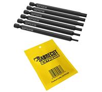SabreCut 6pcs SCPTX100 100mm T10 T15 T20 T25 T27 T30 Puntas Larga vida | Forjadas puntas de precisión y tratado acero de torsión mejoran resistencia al impacto, durabilidad y reducen roturas