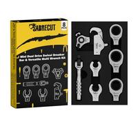 SabreCut 8pcs MRSC12K 1/4" Palm Finger Carraca Alto rendimiento | Duradero stainless-steel kit combines a swivel breaker bar, 72-tooth llaves, palm ratchet y specialist attachments
