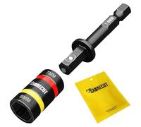 SabreCut SCDIN7-8 - Destornillador magnético de doble tamaño de 7 mm y 8 mm, 60 mm de largo, reversible, 2 en 1, fácil de limpiar, para taladros y destornilladores de impacto