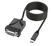 SABRENT Adaptador Serie USB-C USB Tipo C a DB9 Serial RS232, Prolific PL2303GS Chipset USB 2.0 1bps 12Mbps Velocidad Baudios para Terminales POS, Módems, GPS, Dispositivos, 180 cm (CB-D9C6)