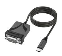 SABRENT Cable Adaptador USB-C a DB9 Serial RS-232 de 3 pies, chipset Prolific PL2303GS, USB 2.0, Velocidad de baudios de 1 bps-12 Mbps, para terminales POS, módems, GPS, Dispositivos industriales