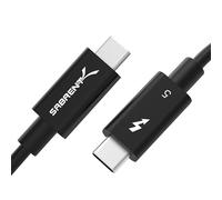 SABRENT Cable Thunderbolt 5 Certificado - 90cm - Ancho de Banda 120Gbps, Compatible USB4 v2, 240W PD 3.1 EPR, DisplayPort 2.1, PCIe 4-Lane, Compatible Dispositivos Thunderbolt 3/4 y USB-C (CB-T5M1)