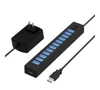 Sabrent HB-U14P 480Mbit/s Negro hub y concentrador - Hubs y concentradores (USB 2.0, 480 Mbit/s, Negro, Windows 8) 14 Puertos