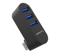 SABRENT Hub USB 3.0 de 3 Puertos USB de Aluminio | Giratorio para iMac, MacBook, MacBook Pro, MacBook Air, Mac Mini, Ordenador portátil y PC [HB-R3MB]