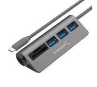 SABRENT Hub USB Tipo C 3.0 de 3 Puertos USB | Lector de Tarjetas SD/Micro SD | para iMac, MacBook, MacBook Pro, MacBook Air, Mac Mini, Ordenador portátil y PC [HB-U3CR]