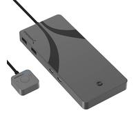 SABRENT Interruptor KVM Thunderbolt 4, compartición de periféricos con 3x Thunderbolt 4 USB C 40Gbps, 2x USB-C de carga 60W (PD 3.0) | 4x USB tipo A 3.2x2 10Gbps | Soporta 4K@144Hz / 8K@60Hz DSC