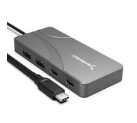 SABRENT OMNIPORT 7S - Hub USB C 7 en 1, lector de tarjetas SD/microSD, 3 puertos USB-A y USB-C de 10 Gbps, HDMI 4K 60 Hz, entrega de energía de 100 W, estación de acoplamiento USB-C para MacBook, iPad