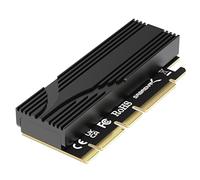 SABRENT Tarjeta complementaria (AIC) Adaptador M.2 NVMe SSD a PCIe x16 sin herramientas con disipador térmico de aluminio, para SSD Gen5 PCIe 5.0, compatible con generaciones previas de PCIe (EC-TFPE)