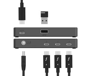 SABRENT Thunderbolt 4 Hub con Carga de 60W para portátiles, USB-C Dock, admite 2X monitores 4K 60Hz o 1x Monitor 4K 144Hz, 5K/6K/8K@60Hz (DSC),Cable TB4 Certificado de 15,7" Incluido (HB-TBT4)