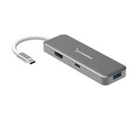 SABRENT USB Tipo-C Hub con HDMI y 2 Puertos USB 3.0, [Soporte de Entrega de Potencia 4K y 60W] (HB-U2HC)