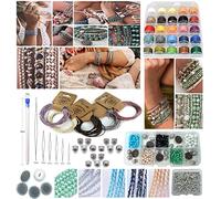 Sabrikas Let Your Creative Spirit Run Free Kit de fabricación de joyas de cuero metálico bohemio con cristal de macramé para adolescentes y adultos