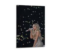 Sabrina Carpenter- Figuras famosas de cine y televisión, figuras de música pop, póster decorativo en lienzo, impresión fotográfica de firma, decoración del hogar, 30 x 45 cm, estilo de marco 13