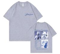 Sabrina Carpenter Merch Camiseta Hip Hop Estampada Manga Corta Oversize Algodón T-Shirt Ropa Urbana para Hombre Mujer XS~4XL-Grey||s