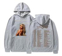 Sabrina Carpenter Short 'N Sweet Tour Sudadera con capucha para hombre y mujer, a la moda, casual, vintage, Harajuku, forro polar, gris, XS