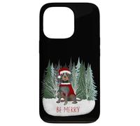 Sabueso Azul de Navidad con Sombrero de Papá Noel Carcasa para iPhone 13 Pro