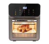 SABUIDDS Mini horno de pizza de 13 litros con convección, horno 3 en 1, con 2 bandejas y 50 cajas para tartas, calor superior/inferior, 60 mintimer, guantes de horno, recetario, 1350 W, ideal para