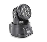 SABUIDDS Moving Head - Luz de escenario para DJ, luz de fiesta, discoteca, luz LED con DMX512/RGBW profesional, mini cabezal móvil, efecto de iluminación estroboscópica 4 en 1, para DJ, discoteca,