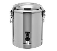 SABUIDDS Termo con grifo, dispensador de bebidas de acero inoxidable, calentador de alimentos con tapa, para chocolate caliente, té con leche, té helado, leche, zumo, café al aire libre, viajes y