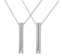 SABVITA Colgante de Respiración Collar, Collar de Respiración de Aliviar, collares conscientes, Collar para Aliviar el Estrés, para ejercicios de respiración,meditación y relajación (plata 2)