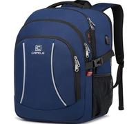 Sac à Dos pour Homme College Backpack School Backpack pour Adolescents garçons Avec compartiment pour ordinateur Portable 17,3 Cartable pour Homme Sac à Dos de Travail Avec Port de Charge USB Bleu