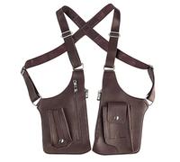 Sac Bandoulière Double Homme, Sac De Harnais D'épaule, Harnais Antivol Cuir Homme, Sac à Bandoulière Double avec Réglable Étui Antivol pour Portefeuille et Téléphone