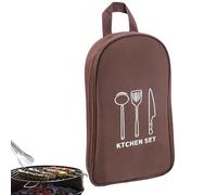 Sac De Rangement Camping -20x34cm Organisateur D'Ustensiles | Organisateur D'Ustensiles Cuisine Portable, Pochettede Voyage Pour Vaisselle, Set De Pique-Nique Et Randonnée