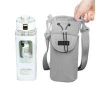 Sac de transport de bouteille d'eau - Support extérieur avec bandoulière, design de poche pratique pour téléphone, pochette isolée portable | Voyage léger pour hommes, femmes, randonnée, camping, piqu